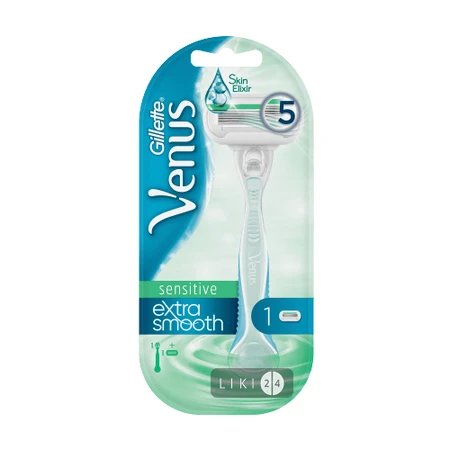 Станок для гоління Venus Extra Smooth Sensitive жіночий з 1 змінним картриджем: ціни та характеристики