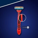 Одноразові станки для гоління Gillette Blue 3 Red Nitro чоловічі 6 шт: ціни та характеристики