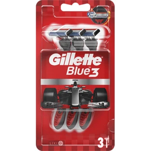 Одноразовые станки для бритья Gillette Blue 3 Red Nitro мужские 3 шт
