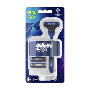 Станок для бритья Gillette Mach3 Turbo мужской с 4 cменными картриджами