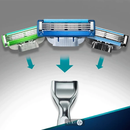 Станок для бритья Gillette Mach3 Turbo мужской с 4 cменными картриджами: цены и характеристики