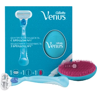Подарочный набор Venus Classic бритва с 1 сменной кассетой + расческа