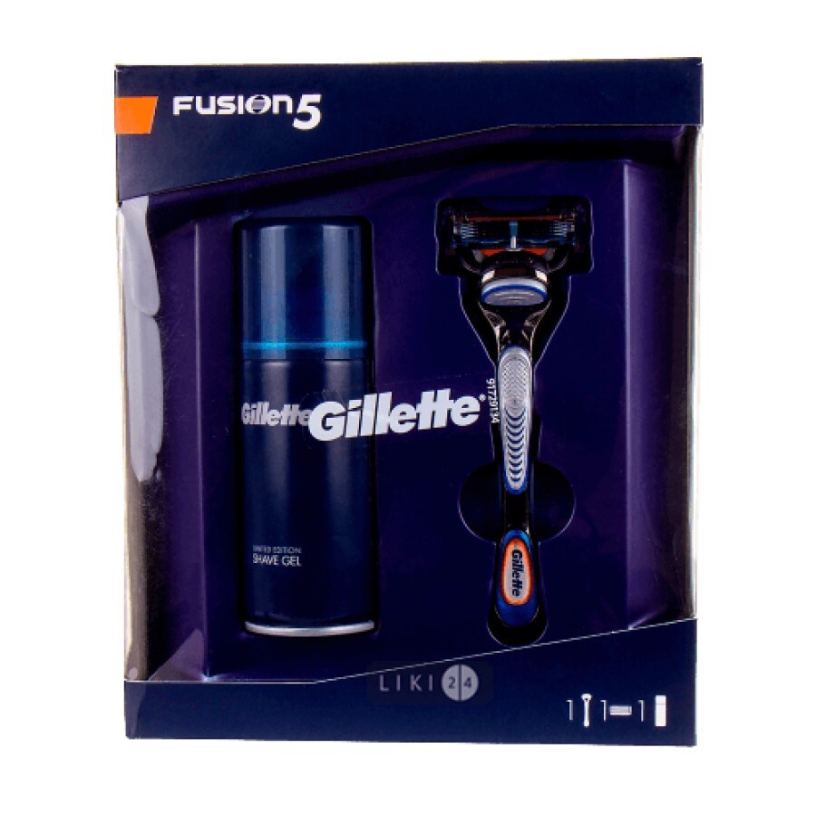 Подарочный Набор Gillette Fusion5 Бритва Gillette Fusion5 + Гель для бритья Gillette Fusion5 для сверхчувствительной кожи 75 мл: цены и характеристики