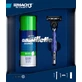 Подарочный набор Gillette Бритва с 1 сменной кассетой Mach 3 Start + Пена для бритья Sensitive Skin с алоэ 100 мл