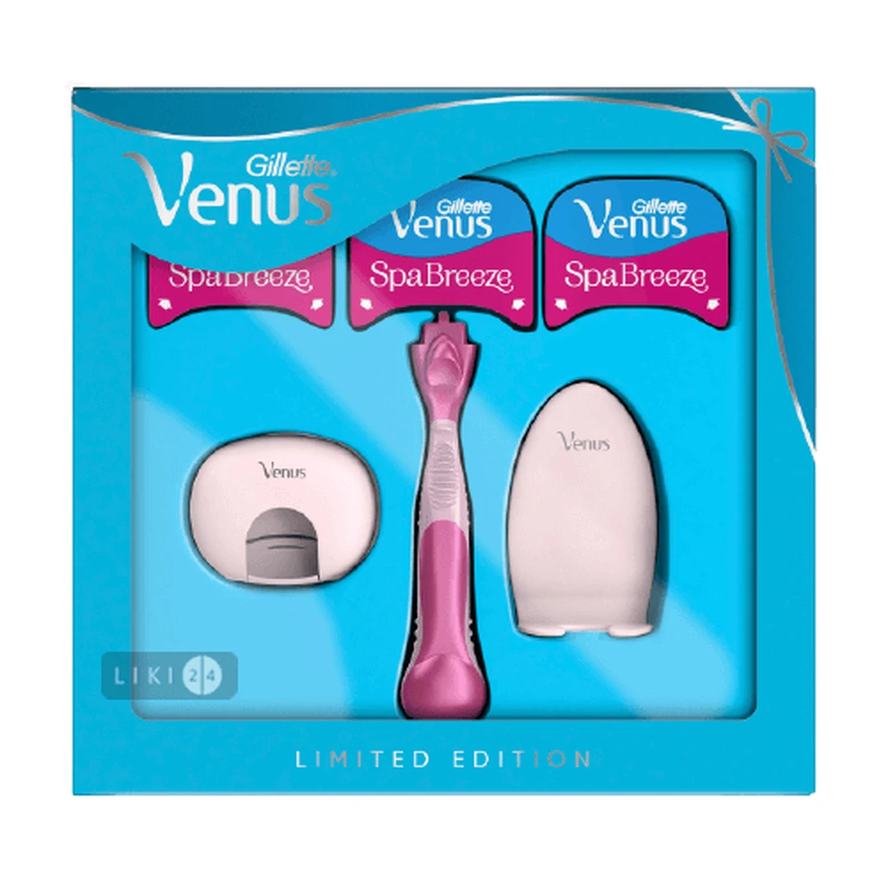 Подарунковий набір Venus Бритва Comfortglide Spa Breeze + 2 леза + Футляр + Кріплення: ціни та характеристики