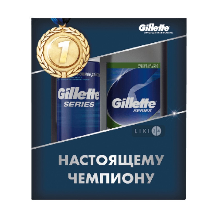 Набір Gillette Series Sensitive Піна для гоління 250 мл + Бальзам Sensitive Skin після гоління 100 мл: ціни та характеристики