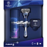Подарочный набор Gillette Бритва Fusion 5 + Гель для бритья 75 мл + Дорожная косметичка