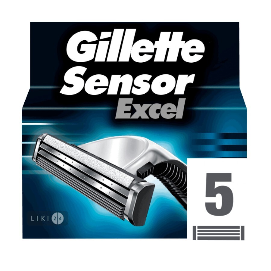 Змінні картриджі для гоління Gillette Sensor Excel чоловічі 5 шт: ціни та характеристики