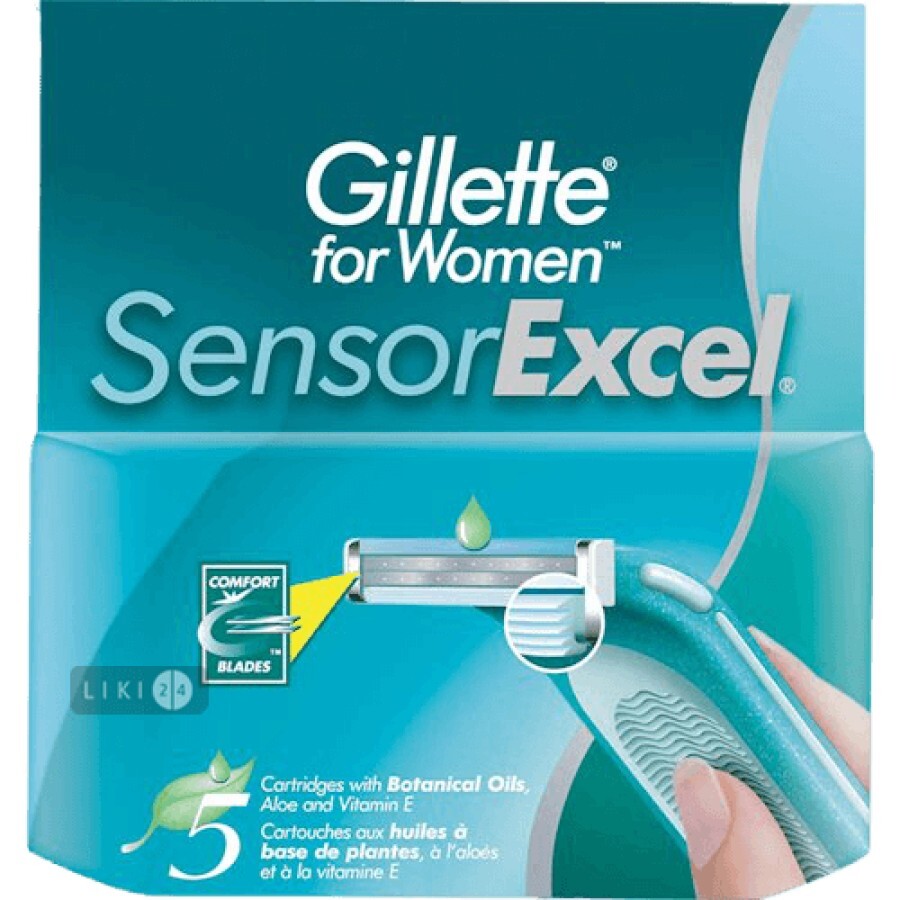 Сменные кассеты Venus Sensor Excel для женщин 5 шт: цены и характеристики