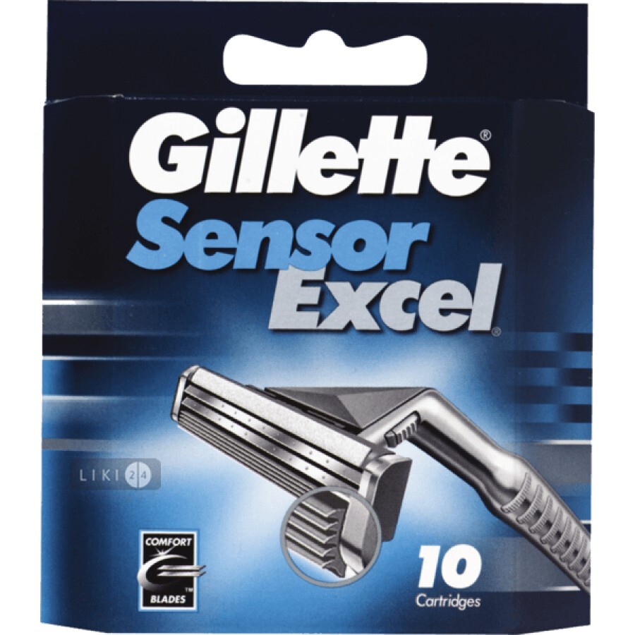Сменные картриджи для бритья Gillette Sensor Excel мужские 10 шт: цены и характеристики