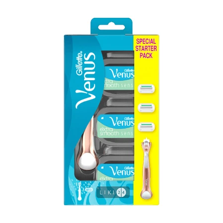 Станок для бритья Venus RoseGold Extra Smooth женский с 3 cменными картриджами: цены и характеристики