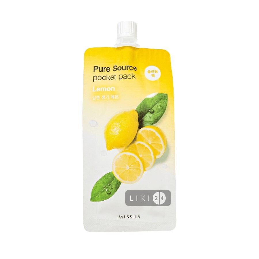 Маска нічна Missha Pure Source Pocket Pack з екстрактом лимона 10 мл: ціни та характеристики