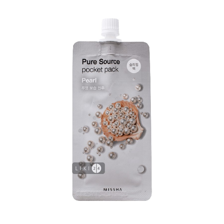 Ночная маска для лица Missha Pure Source Pocket Pack Pearl, 10 мл: цены и характеристики