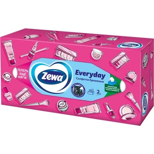 Серветки Zewa Everyday в коробці 100 шт