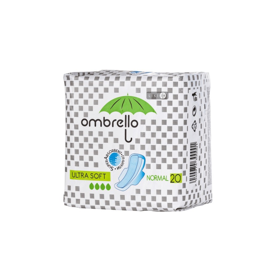Прокладки Ombrello для критических дней Ultra Normal Soft 20шт: цены и характеристики