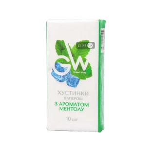 Паперові хустинки Green Way Ментол 10шт