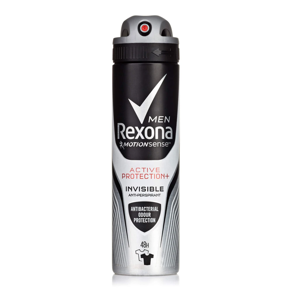 Антиперспирант мужской Rexona спрей Антибактериальный и невидимый на черном и белом 150мл: цены и характеристики