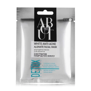 Альгинатная маска для лица About face Detox Energy Anti-Acne с экстрактом пузырчатого фукуса, 30 г
