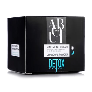 Матуючий крем з About face бамбуковим вугіллям Detox Energy 50 мл