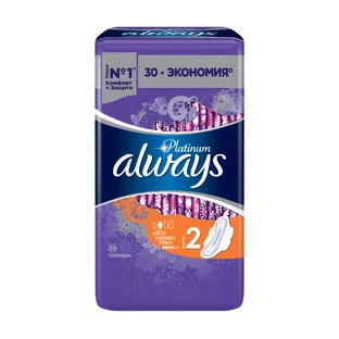 Прокладки Always для критических дней Platinum Normal Plus 30шт