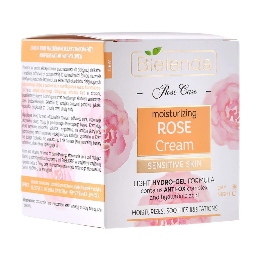 Крем для лица Bielenda Rose Care розовый увлажняющий, 50 мл: цены и характеристики
