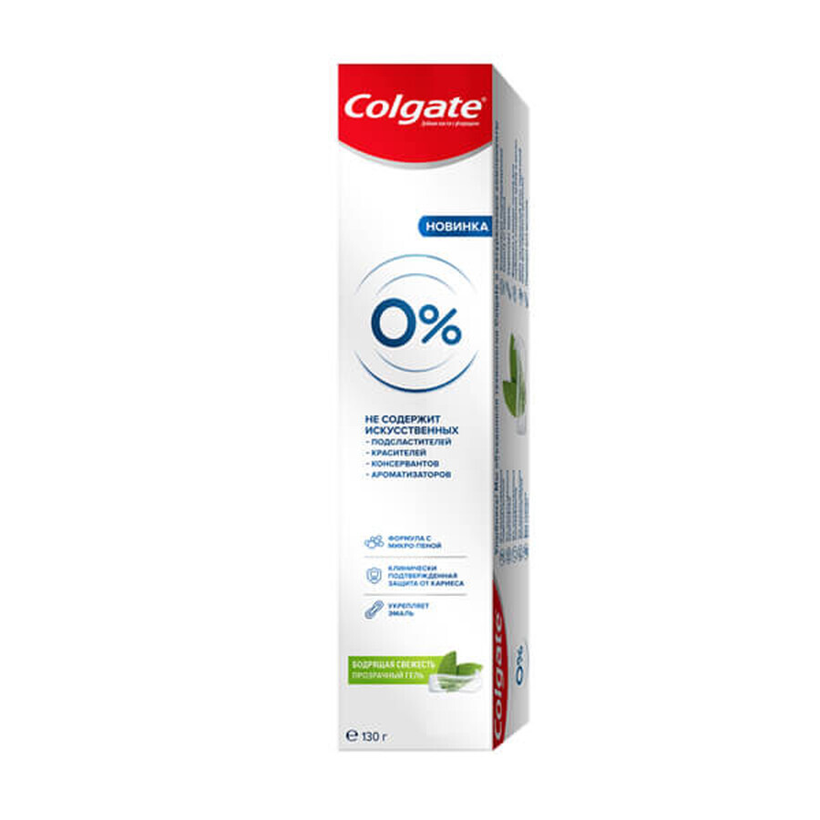 Зубна паста Colgate Zero Підбадьорлива Свіжість 130г: ціни та характеристики