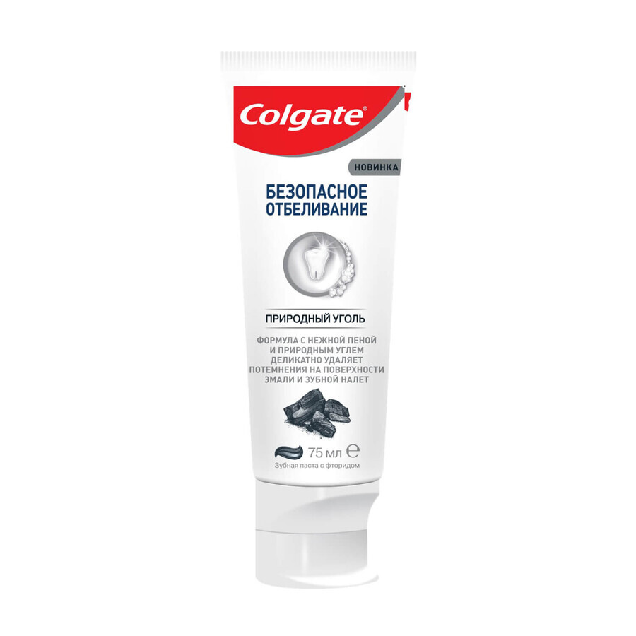 Зубна паста Colgate Безпечне відбілювання Природне вугілля 75мл: ціни та характеристики