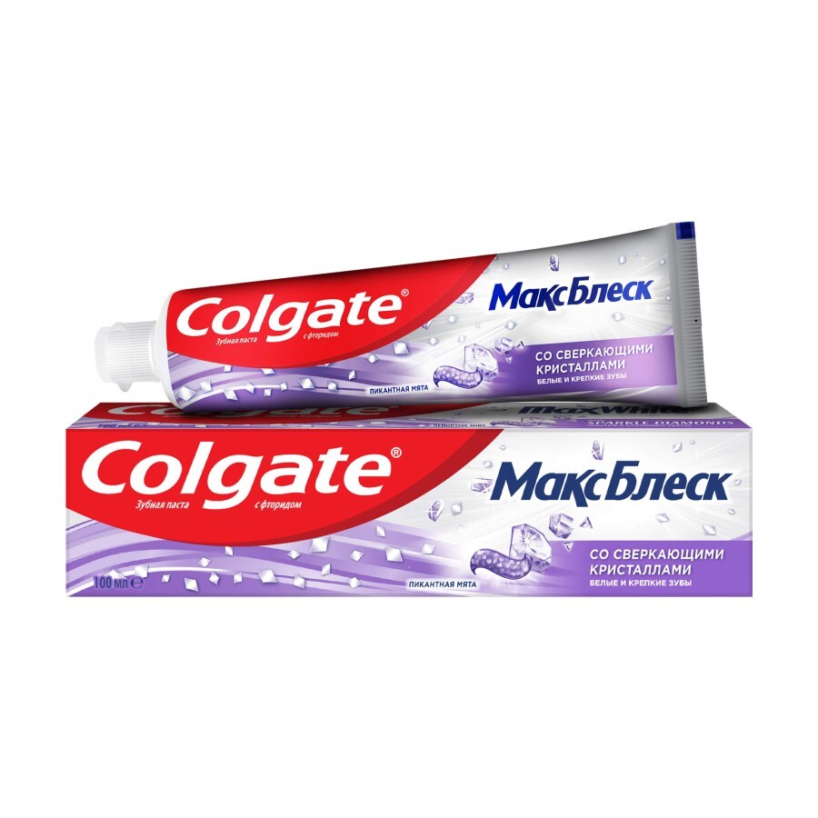 Зубна паста Colgate Макс Блиск з блискучими кристалами,100 мл: ціни та характеристики