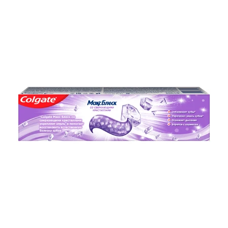Зубная паста Colgate Макс Блеск с блестящими кристаллами, 100 мл: цены и характеристики