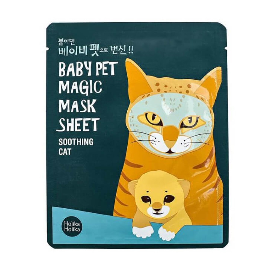 Тканинна маска Holika Holika Baby Pet Magic Mask Sheet Cat Пом'якшуюча 22 мл: ціни та характеристики