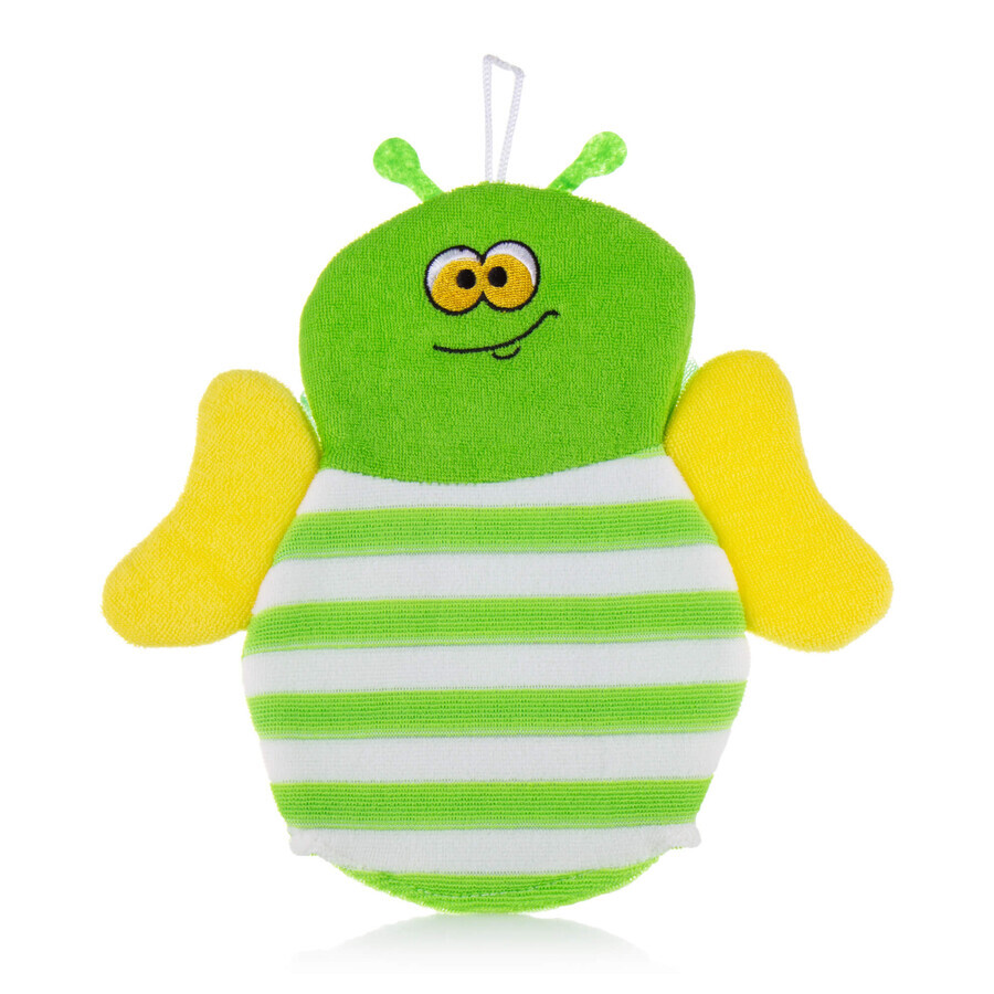 Детская мочалка Honey Bunny перчатка-бант Пчела зеленая: цены и характеристики