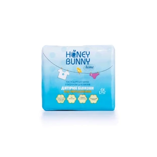 Мыло хозяйственное Honey Bunny для стирки детского белья экопак 4х90г