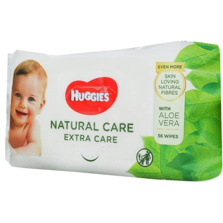 Дитячі вологі серветки Huggies Natural Care Extra Care 56 шт.: ціни та характеристики