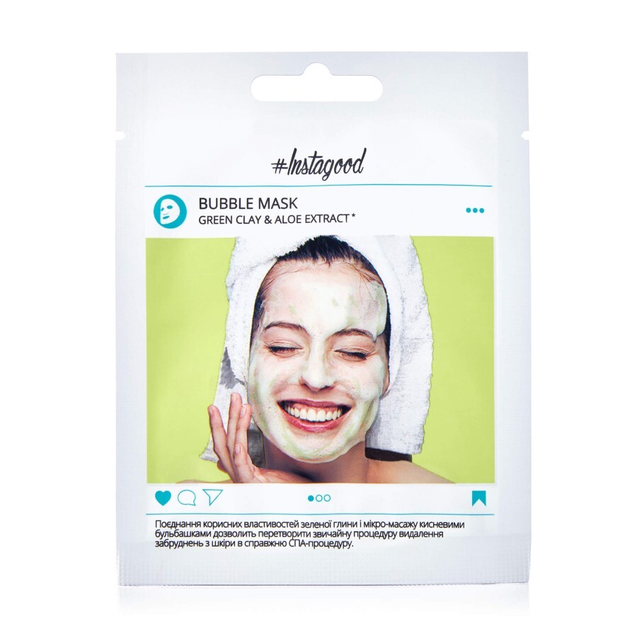 Маска для обличчя Instagood Facial Clay Mask bubble mask, 10 мл: ціни та характеристики