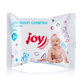 Серветка волога з клапаном Joy з екстрактом череди, ромашки та календули  24  шт