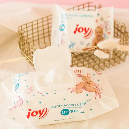 Серветка волога з клапаном Joy з екстрактом череди, ромашки та календули 24 шт: ціни та характеристики