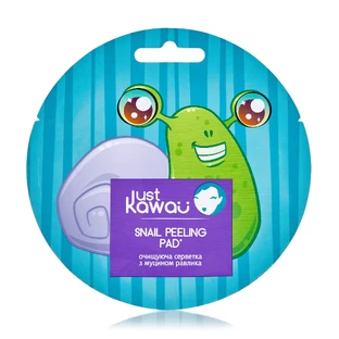 Очищающая салфетка Just Kawaii Snail Peeling Pad с муцином улитки