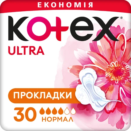Прокладки для критических дней Kotex Ultra Normal Quadro 30шт: цены и характеристики