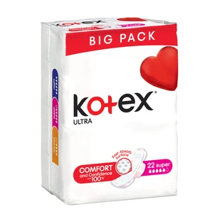 Прокладки для критических дней Kotex Ultra Super Quatro 22шт