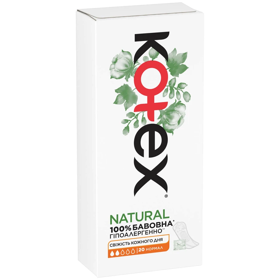 Прокладки щоденні Kotex Natural normal 20шт: ціни та характеристики