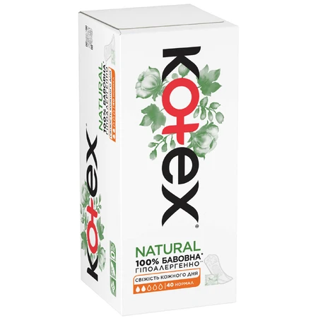 Прокладки щоденні Kotex Natural 40 шт: ціни та характеристики