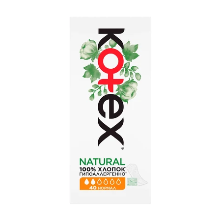 Прокладки щоденні Kotex Natural 40 шт: цены и характеристики