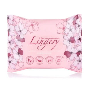 Влажные салфетки для интимной гигиены Lingery з алантоином 20 шт