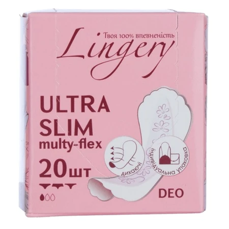 Прокладки ежедневные Lingery Ultra Slim Multy-flex Deo в индивидуальной упаковке, 20 шт.: цены и характеристики