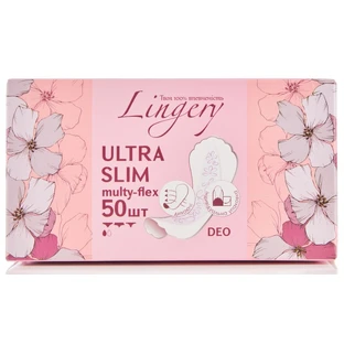 Прокладки щоденні Lingery Ultra Slim Multy-flex Deo в індивідуальній упаковці, 50 шт