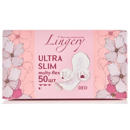 Прокладки щоденні Lingery Ultra Slim Multy-flex Deo в індивідуальній упаковці, 50 шт: ціни та характеристики