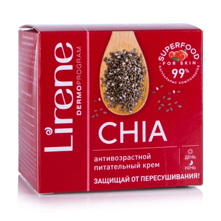Питательный крем для лица Lirene против морщин Чиа Superfood, 50мл: цены и характеристики