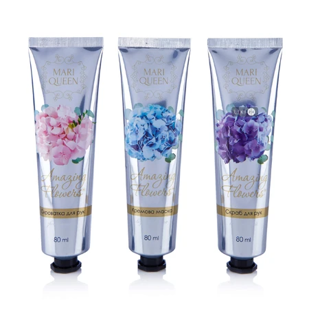 Подарочный набор Mari Queen Amazing Flowers (скраб для рук, 80 мл + кремовая маска для рук, 80 мл + сыворотка для рук, 80 мл): цены и характеристики