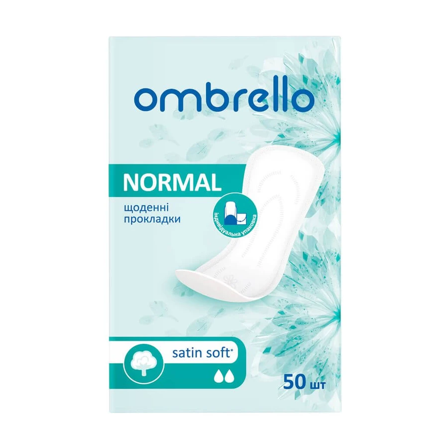 Прокладки ежедневные Ombrello Satin Soft Normal 50шт: цены и характеристики