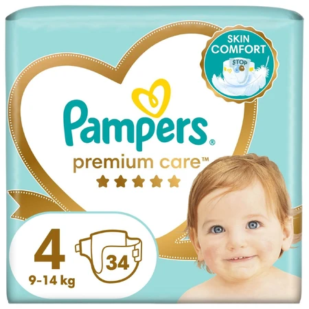 Подгузники Pampers Premium Care размер 4 9-14 кг 34 шт: цены и характеристики